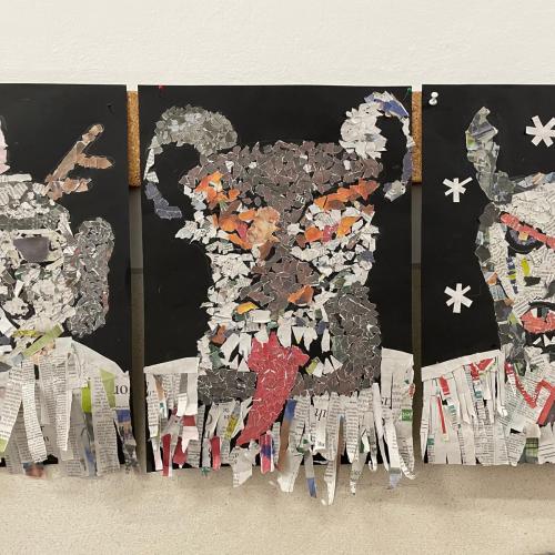 Krampusbilder der 2a-Klasse